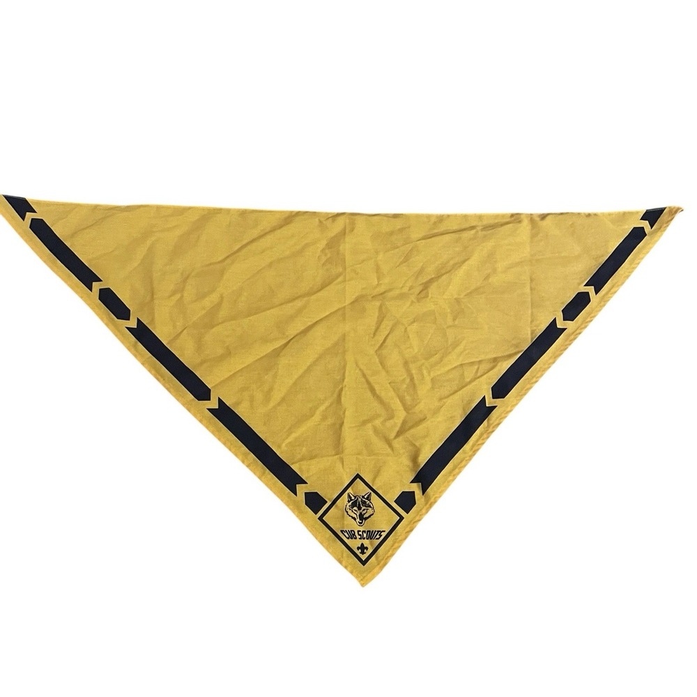 Wolf Cub Scout Uniform Neckerchief Scarf BSA Yellow Blue Triangle Boys Girls 2nd